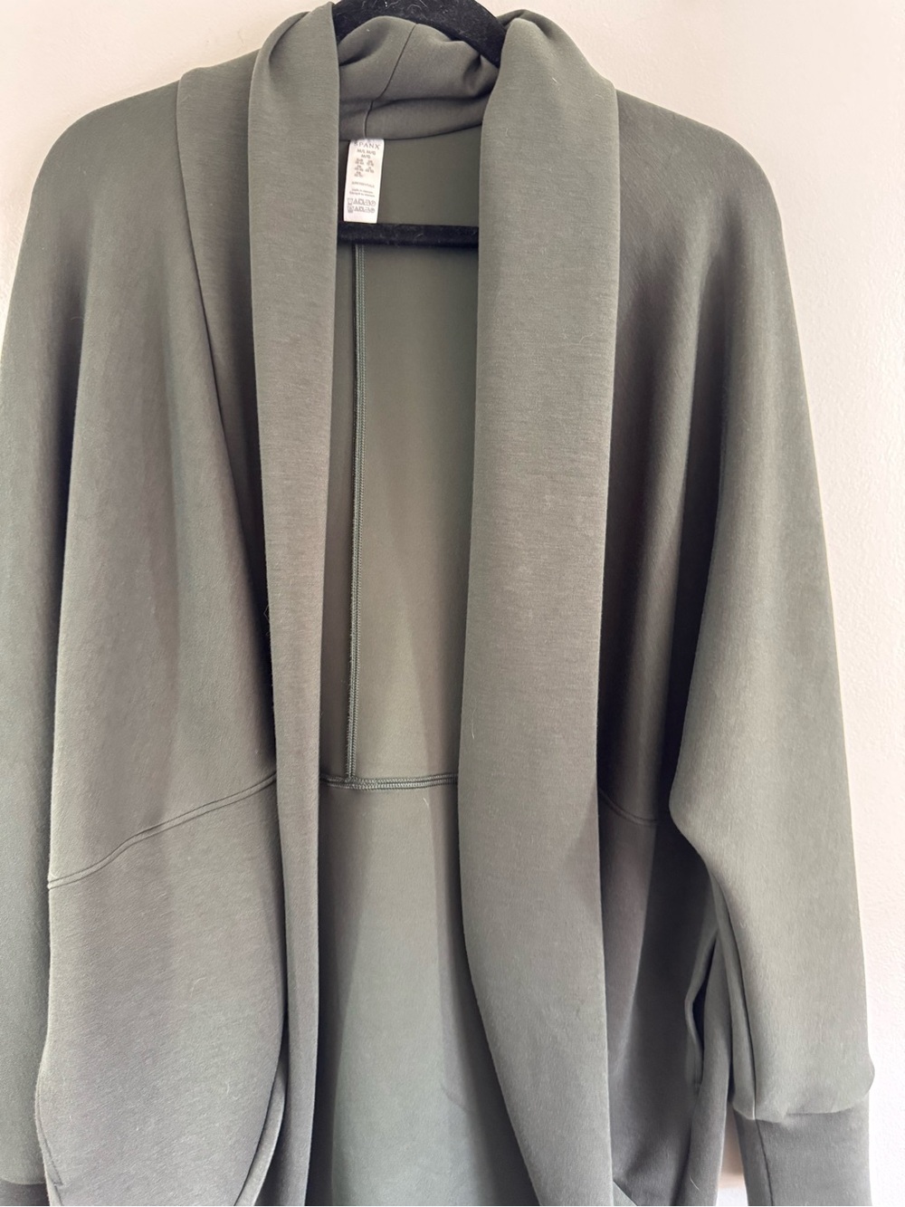 SPANX Womens Air Essentials Cocoon Cardigan Wrap Pockets Green Dark Palm Sz M/L - Picture 4 of 11